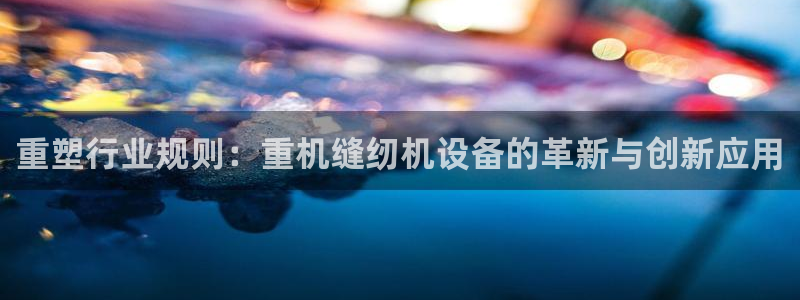 恒达娱乐辉70667：重塑行业规则：重机缝纫机设备的革新与创