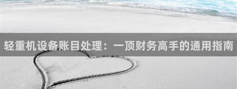 辉达娱乐计划软件：轻重机设备账目处理：一顶财务高手的通用指南