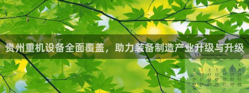 正规辉达娱乐开户注册：贵州重机设备全面覆盖，助力装备制造产业