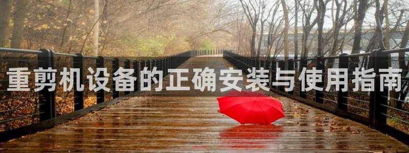 辉达娱乐123123：重剪机设备的正确安装与使用指南