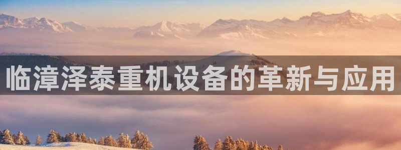 辉达娱乐新疆时时彩：临漳泽泰重机设备的革新与应用