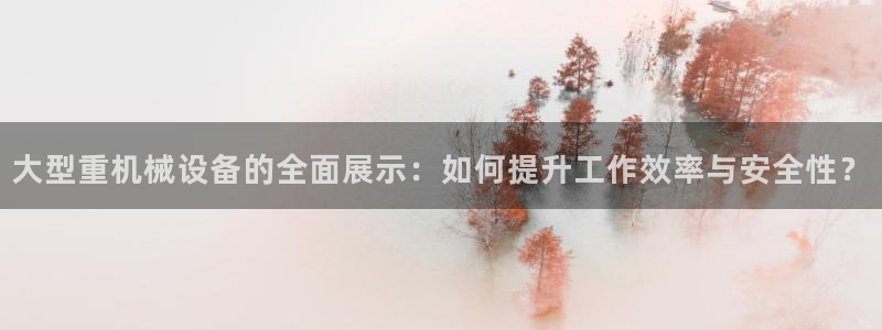 辉达娱乐珈75775：大型重机械设备的全面展示：如何提升工作